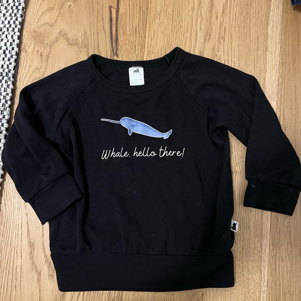 Black Kids Narwhal Shirt